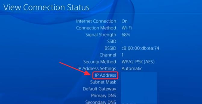 how to get to ip address settings on ps4