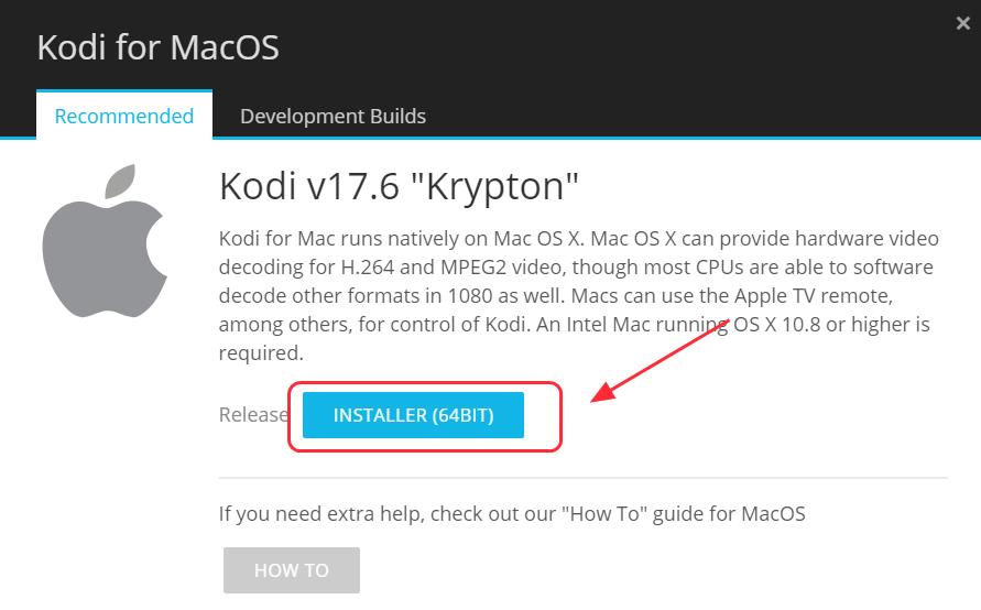 Kodi para mac os 10,12