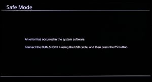 ps4 out of safe mode