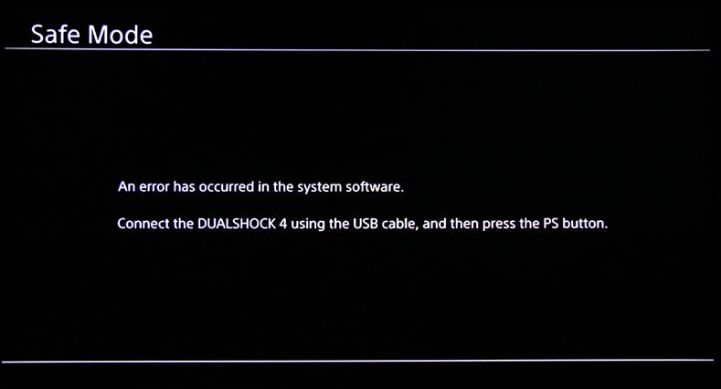 how to go to ps4 safe mode