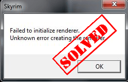 Failed to initialize renderer oblivion как исправить