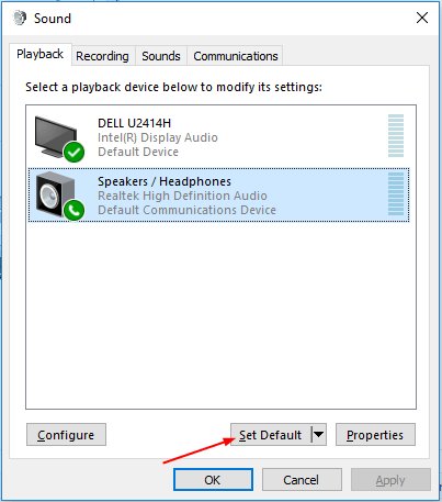 dell laptop headphones not working