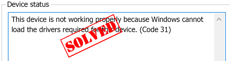 drivers error code 31