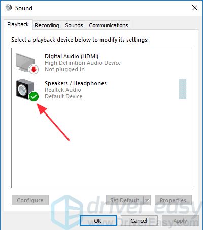 my computer sound is not working windows 10