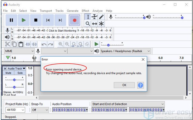 audacity error importing mp4 advanced audio codec