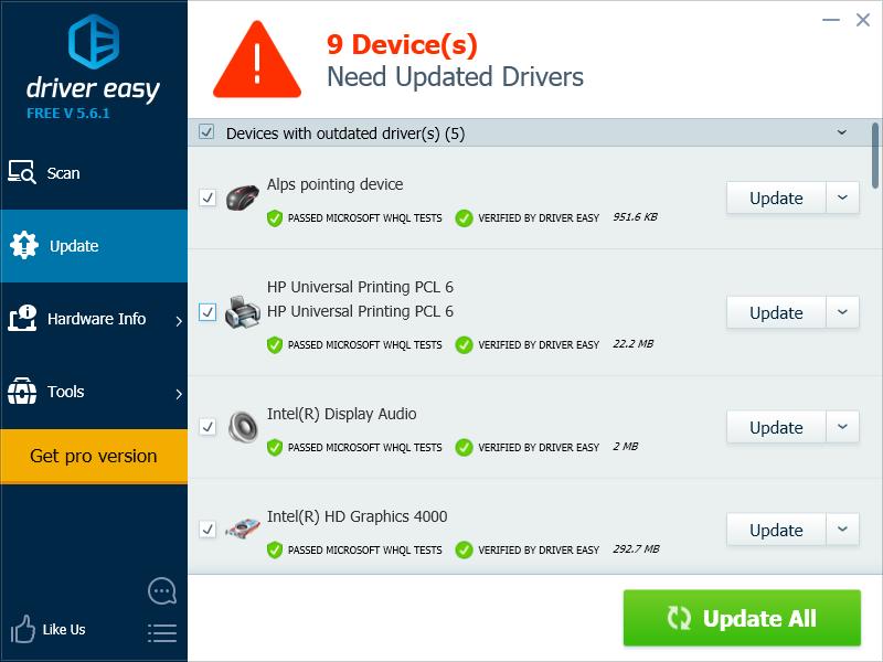 Alps pointing device driver что это