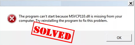 msvcp110.dll is missing from your computer windows 8.1