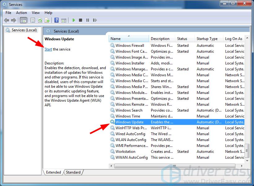 Zich afvragen Evalueerbaar Arena Windows Update Service Not Running [SOLVED] - Driver Easy