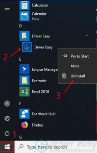 how uninstall app in windows 10