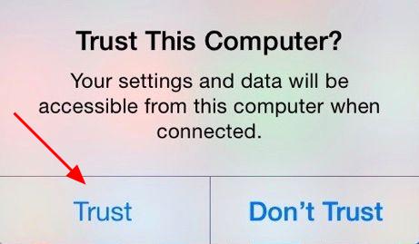 iphone trust this computer every time