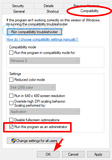 2 click the compatibility tab check run this program as an administrator and then click ok - battleye fortnite