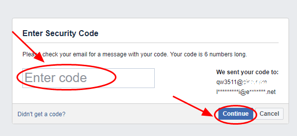 Enter security code