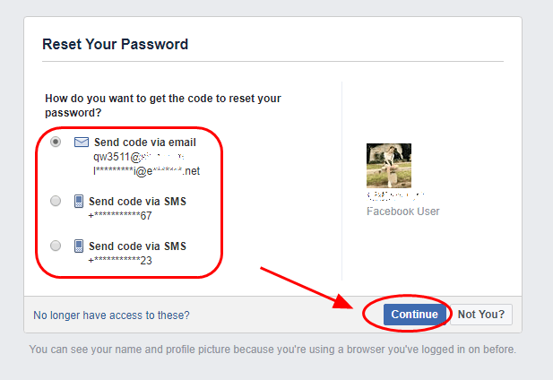 how to recover facebook page password