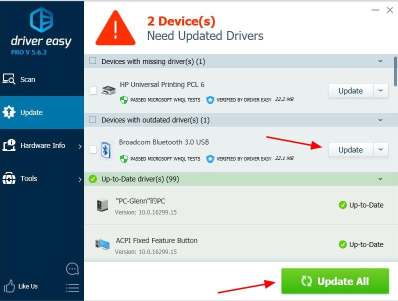 broadcom bluetooth dongle drivers windows 10