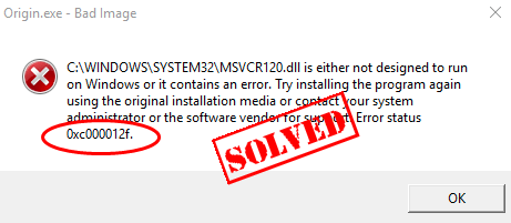 msvcp120.dll missing windows 10 origin