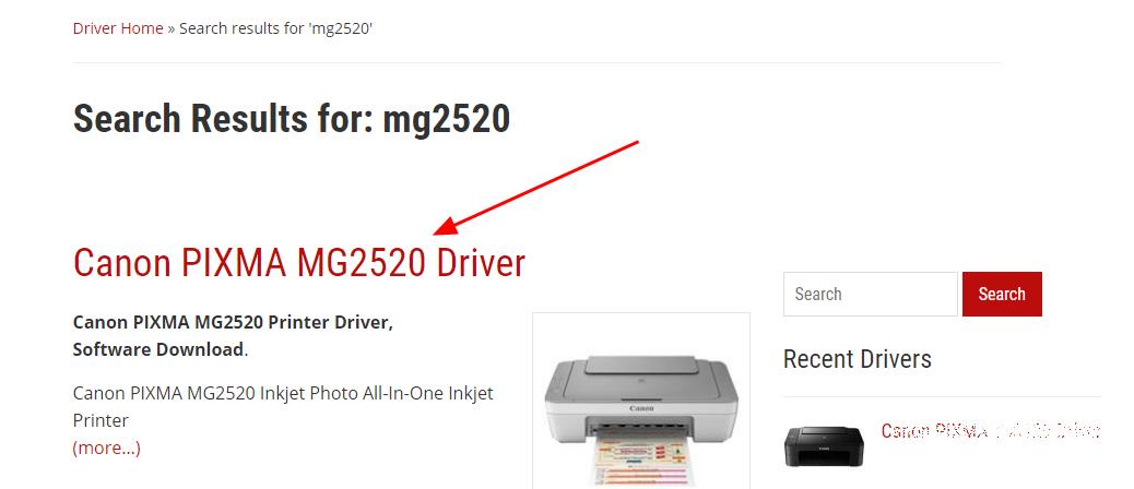 canon printer mg2520 drives