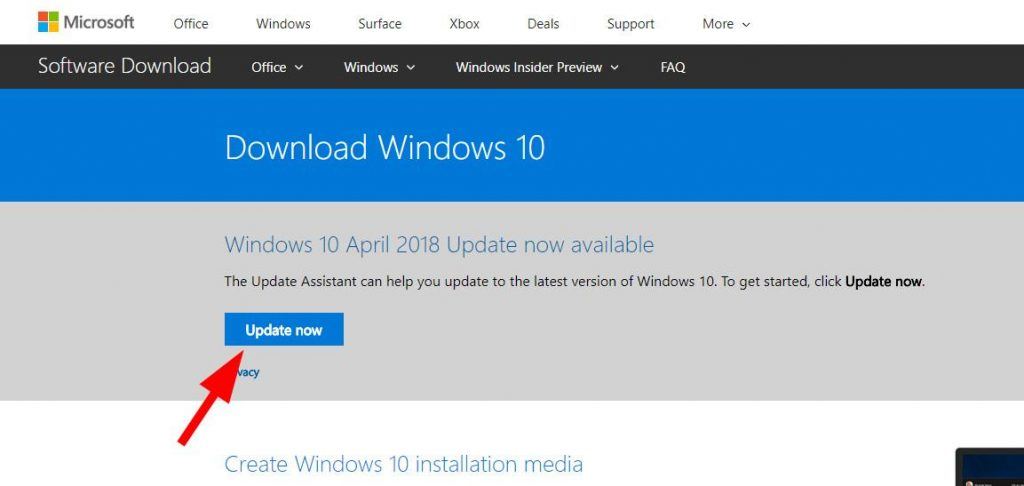 failed to update to windows 10 version 1709