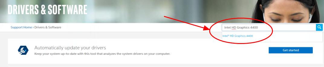 Intel hd graphics 4400 driver windows on sale 7 64 bit