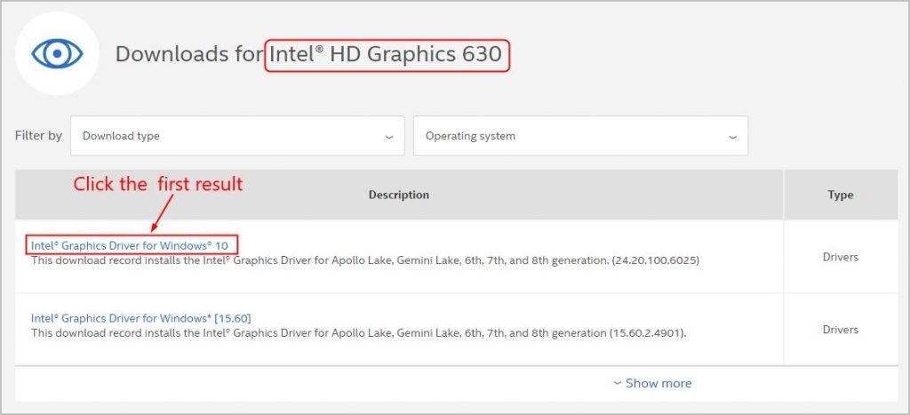 install intel graphics driver windows 10 64 bits