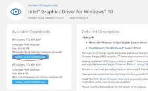 intel hd graphics 630 driver windows 10 64 bit dell alienware 13