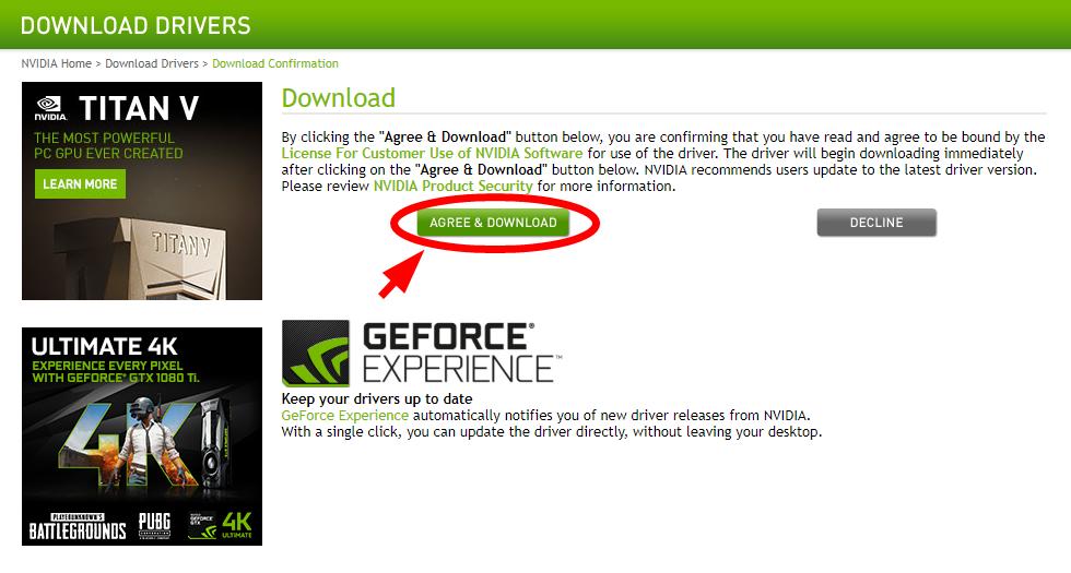 Download driver discount nvidia 1050 ti