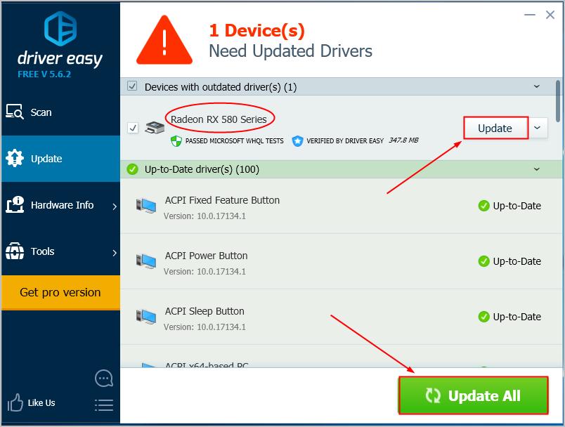 AMD RX 580 Drivers Download Update. Quickly Easily Driver Easy