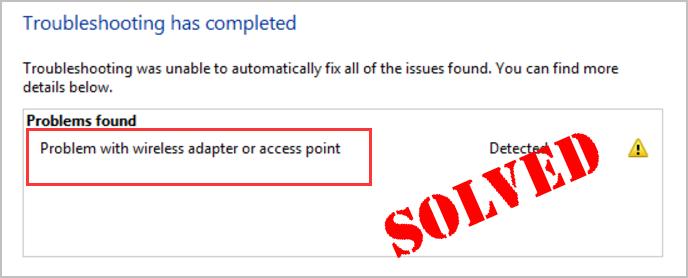 morgen Reizen Gemoedsrust Solved: Problem with wireless adapter or access point on Windows 10 -  Driver Easy