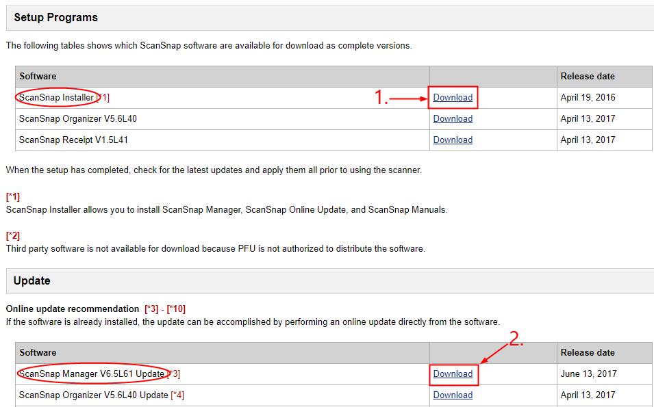 scansnap driver downloads