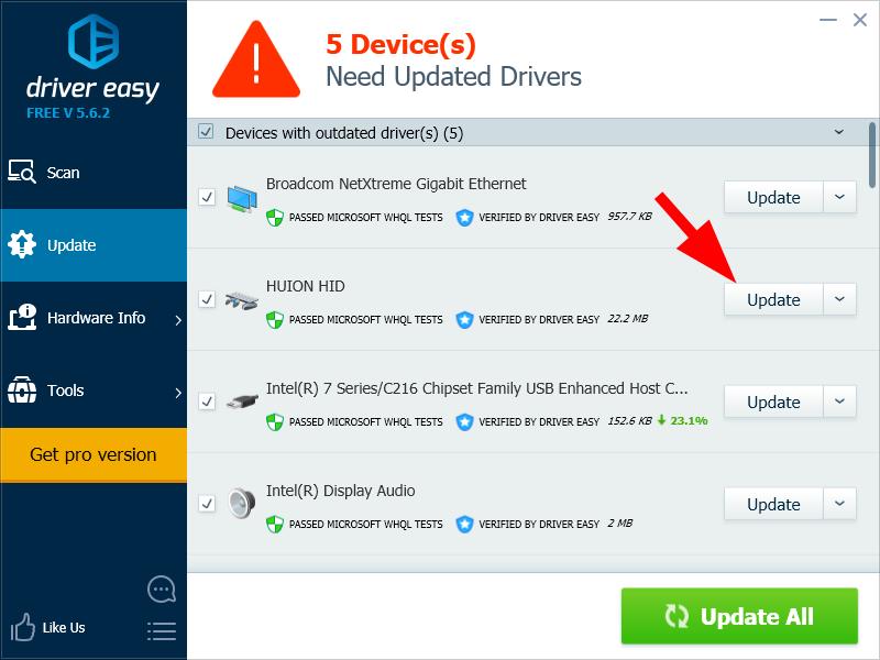 Как настроить tablet driver gui