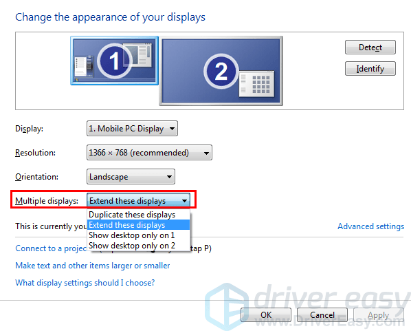 ho do i make my center monitor the main one