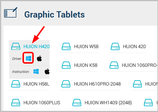 huion h420 driver download windows 10