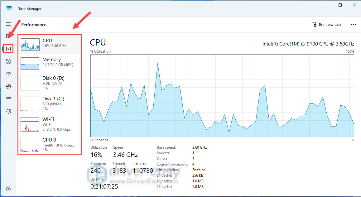 check hardware specs in task manager windows 11