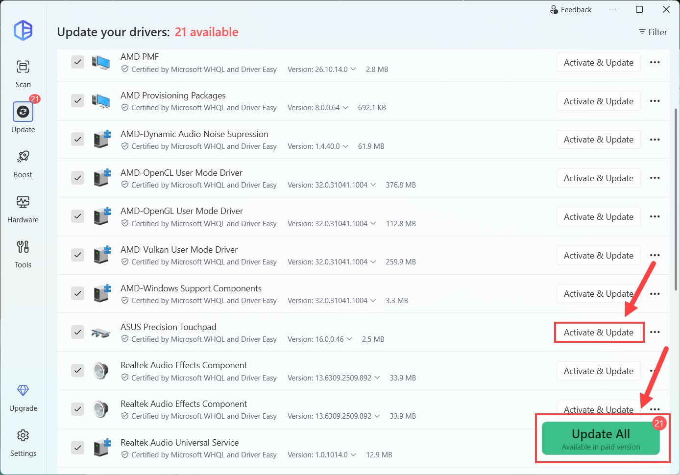 asus precision touchpad automatic driver update with driver easy