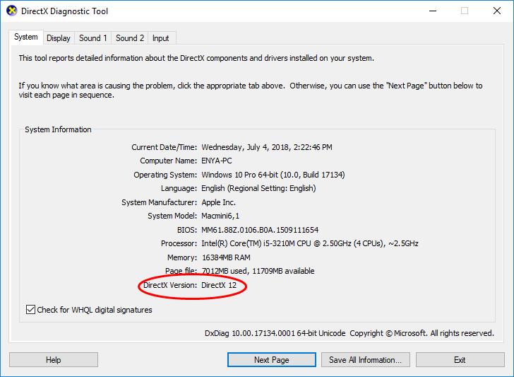 how to check directx 12 version for windows 11 