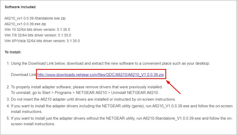 netgear network adapter driver windows 7 64 bit download