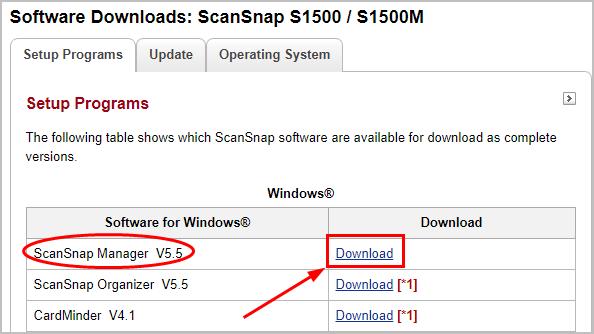 install scansnap s1500 without cd