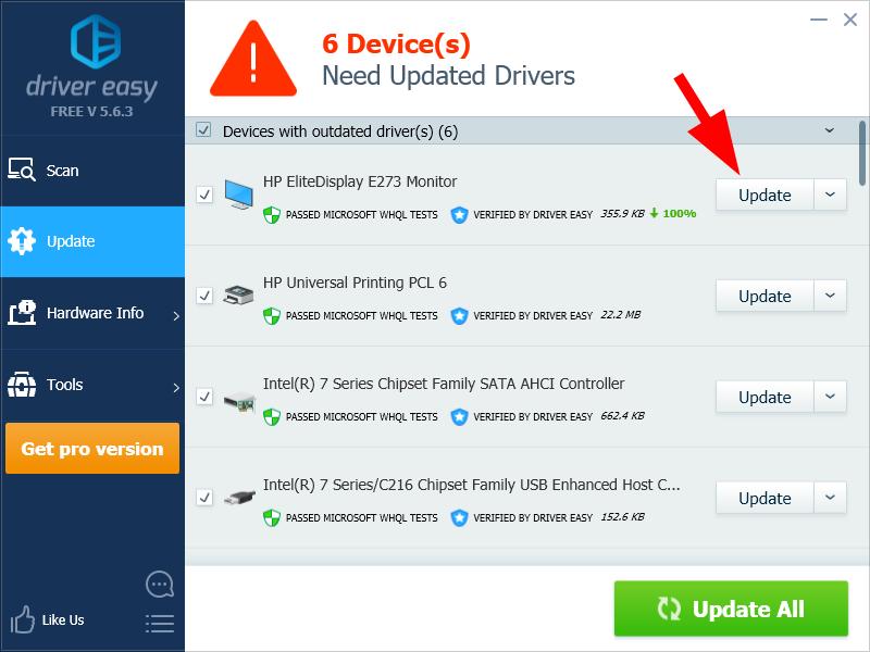 hp drivers download for monitors