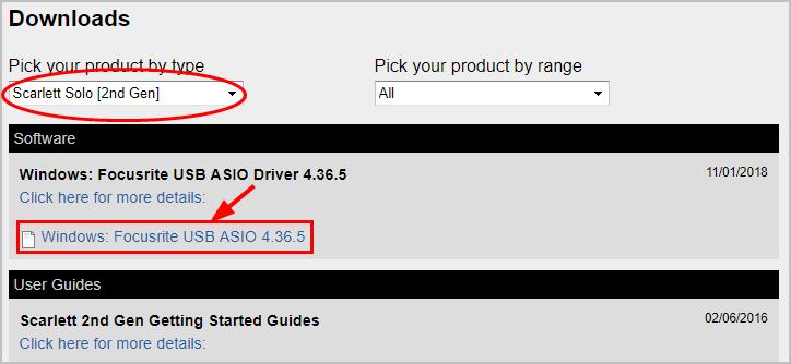 focusrite usb asio driver 4.15 download