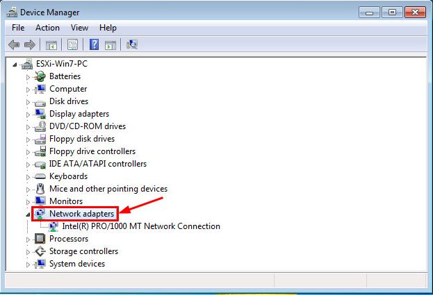 windows 7 network driver adapter