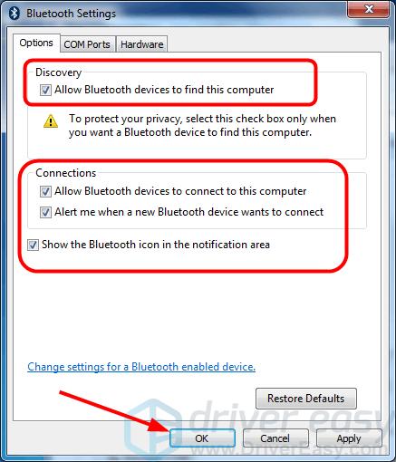 generic bluetooth adapter not working windows 7