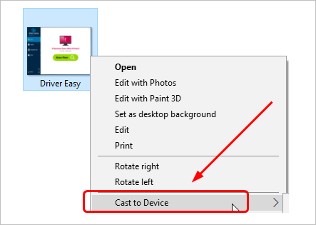 cast to device windows 10 not working