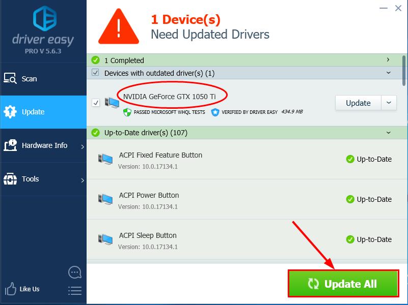 Asus strix 1050 online ti drivers