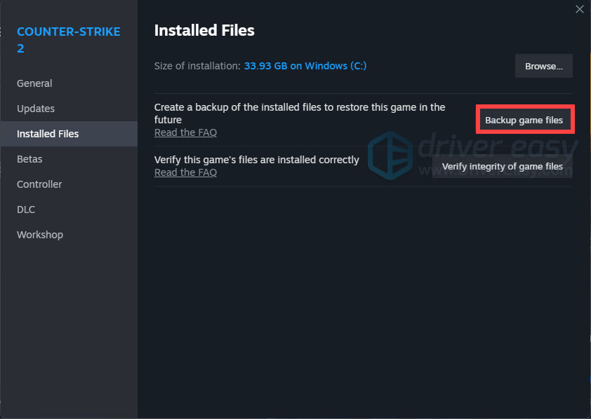 Steam - How to back up game files