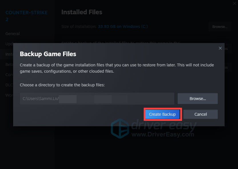 Steam - How to back up game files