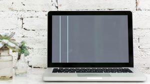 Vertical lines on a laptop screen