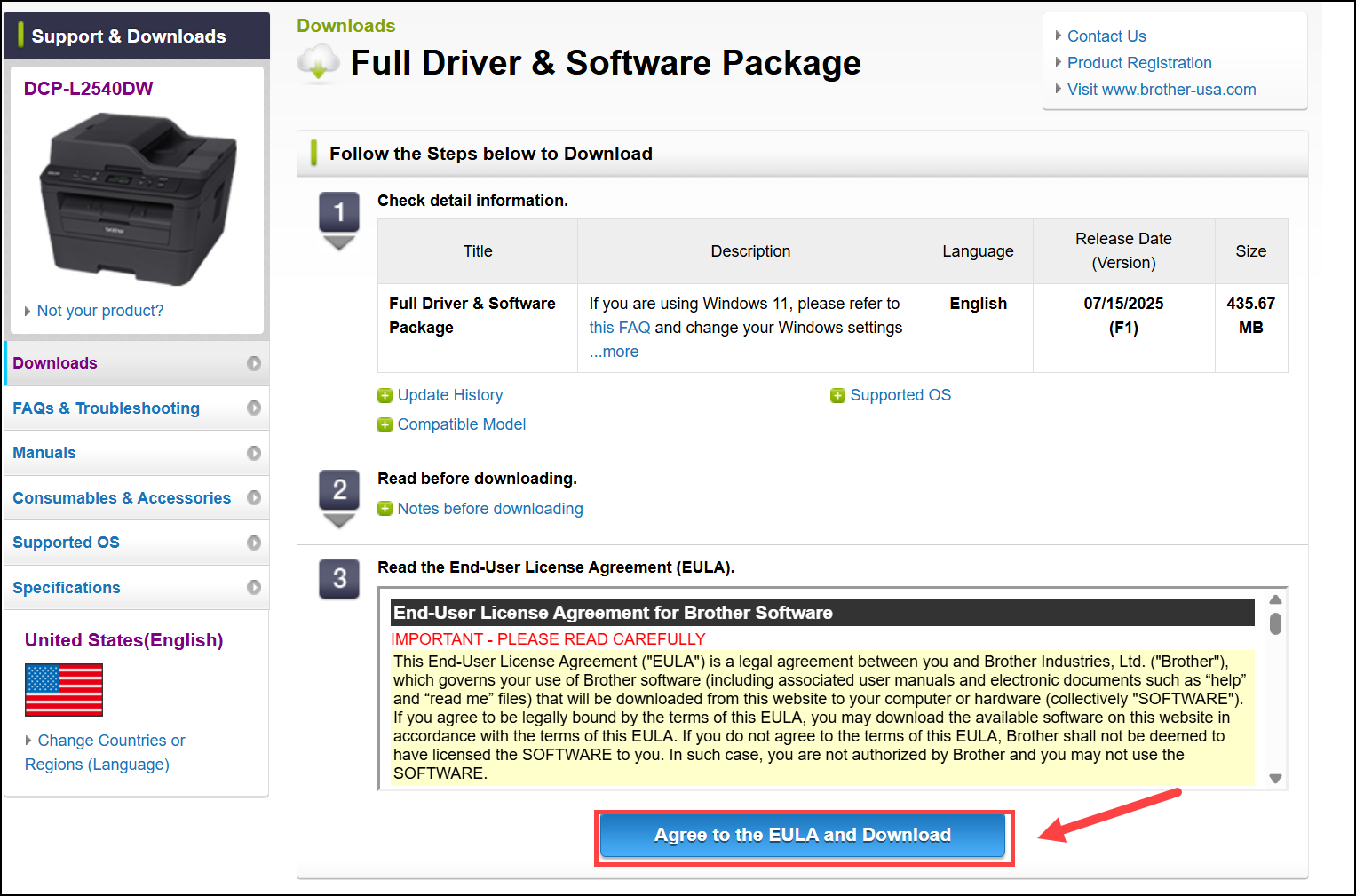 download brother printer driver manually