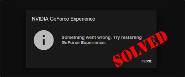 geforce experience wont open windows 10