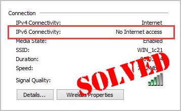 no ipv4 connectivity windows 10