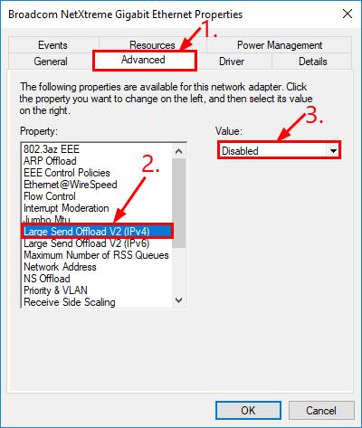 broadcom netlink gigabit ethernet win 10 acer slow speed