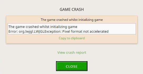 [Fixed] Error: org.lwjgl.LWJGLException: Pixel format not 